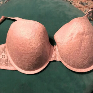 Pink bra with lace